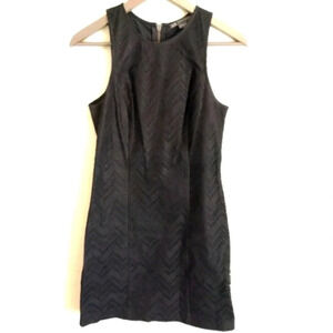 Armani Exchange Crochet Sheath Dress-Sleeveless-Woven/macrame/lace overlay Lined